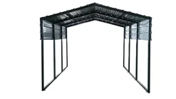 Carport Kopenhagen S Grau | 451x305x253cm ^ Westmann New