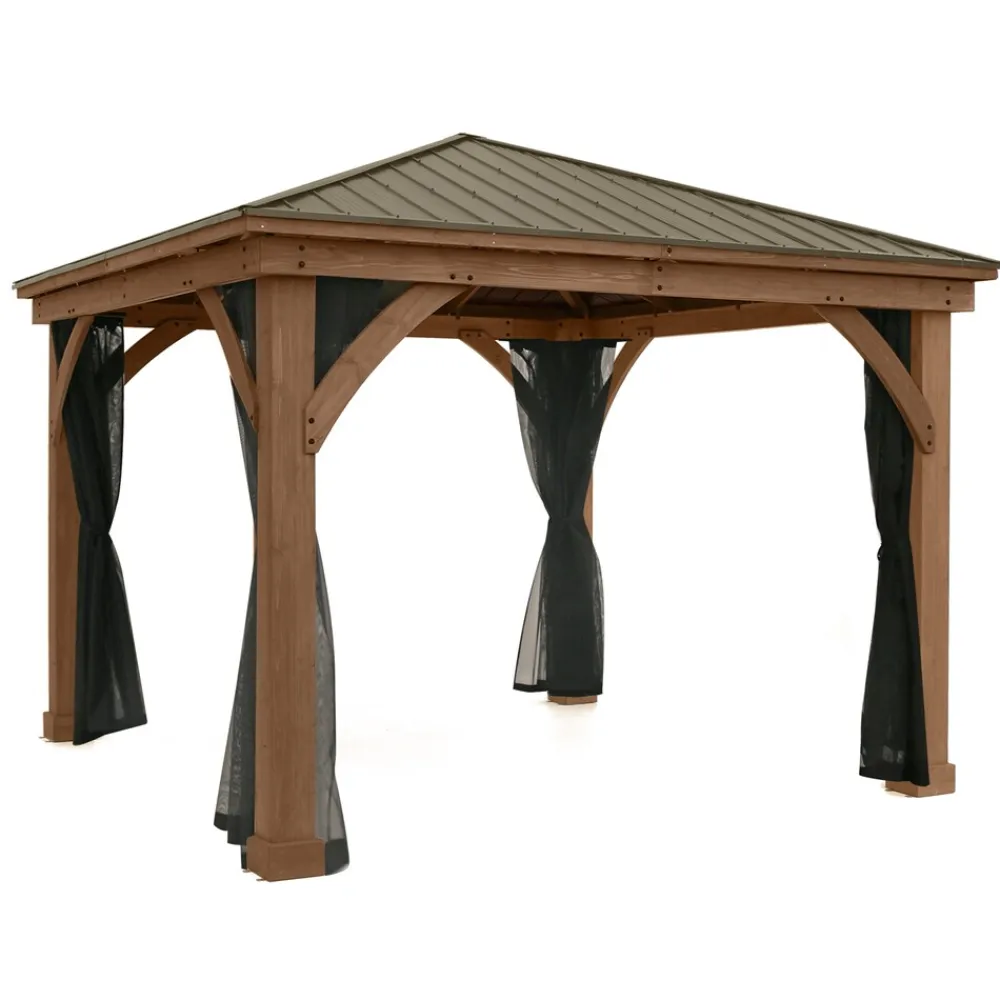 Westmann Holz Pavillon Devon Moskitonetz schwarz - versch. Ausführungen Hot