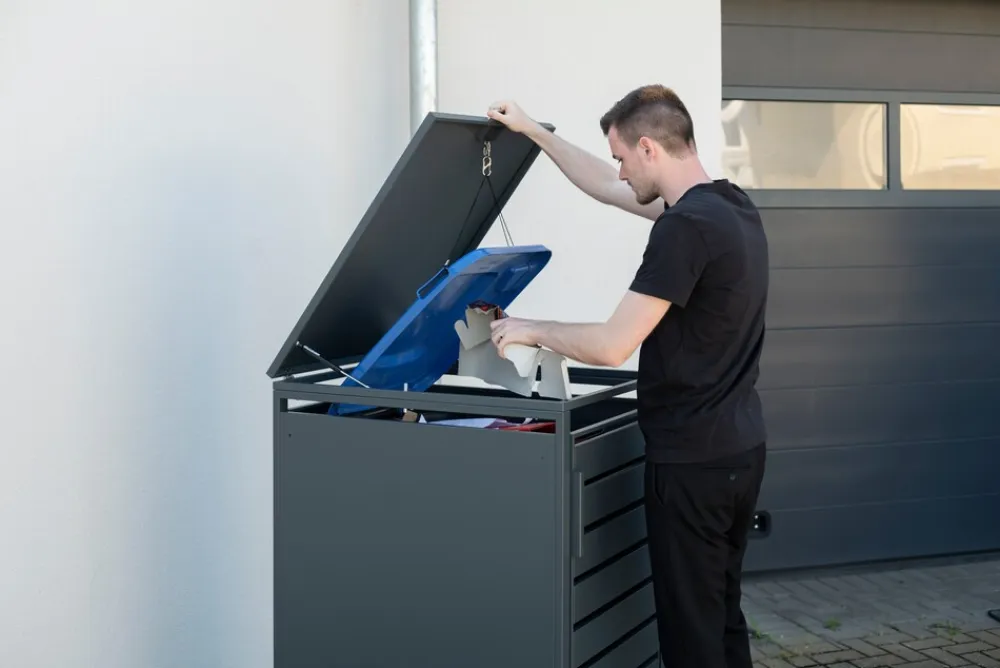 Metall Mülltonnenbox Kubus - versch. Ausführungen ^ Westmann Clearance