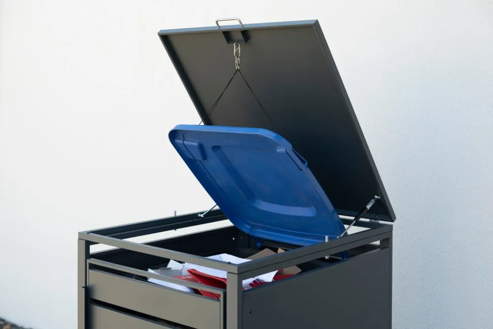 Metall Mülltonnenbox Kubus - versch. Ausführungen ^ Westmann Clearance