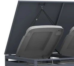 Mülltonnenbox Pedura 2 | 2x 240L | mit Fußpedal Anthrazit | 80x132x116cm ^ Westmann Hot