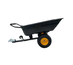 Westmann Schubkarre mit Kippfunktion und Kugelkopfkupplung | Prakta XL Schwarz | 167x96x75cm Clearance