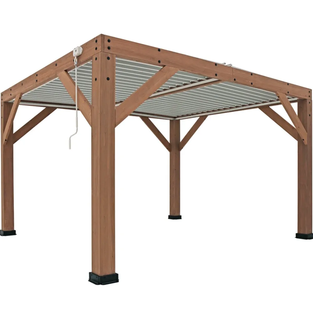 Zedernholz Pavillon mit Lamellendach Karl ^ Westmann Online