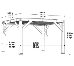 Zedernholz Pavillon mit Lamellendach Karl ^ Westmann Online