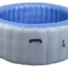 Whirlpool -N97, Ersatz-Pool 4 Personen, In-/Outdoor aufblasbar PVC laminiert, rund Ø180cm ~ grau-blau ^ MCW Online