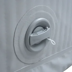 Whirlpool -N97, Ersatz-Pool 5 Personen, In-/Outdoor aufblasbar Dropstitch-Gewebe, rund Ø180cm grau-weiß ^ MCW Hot