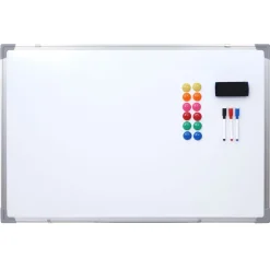 Whiteboard -C84, Magnettafel Memoboard Pinnwand, inkl. Zubehör ~ 90x60cm ^ MCW Online
