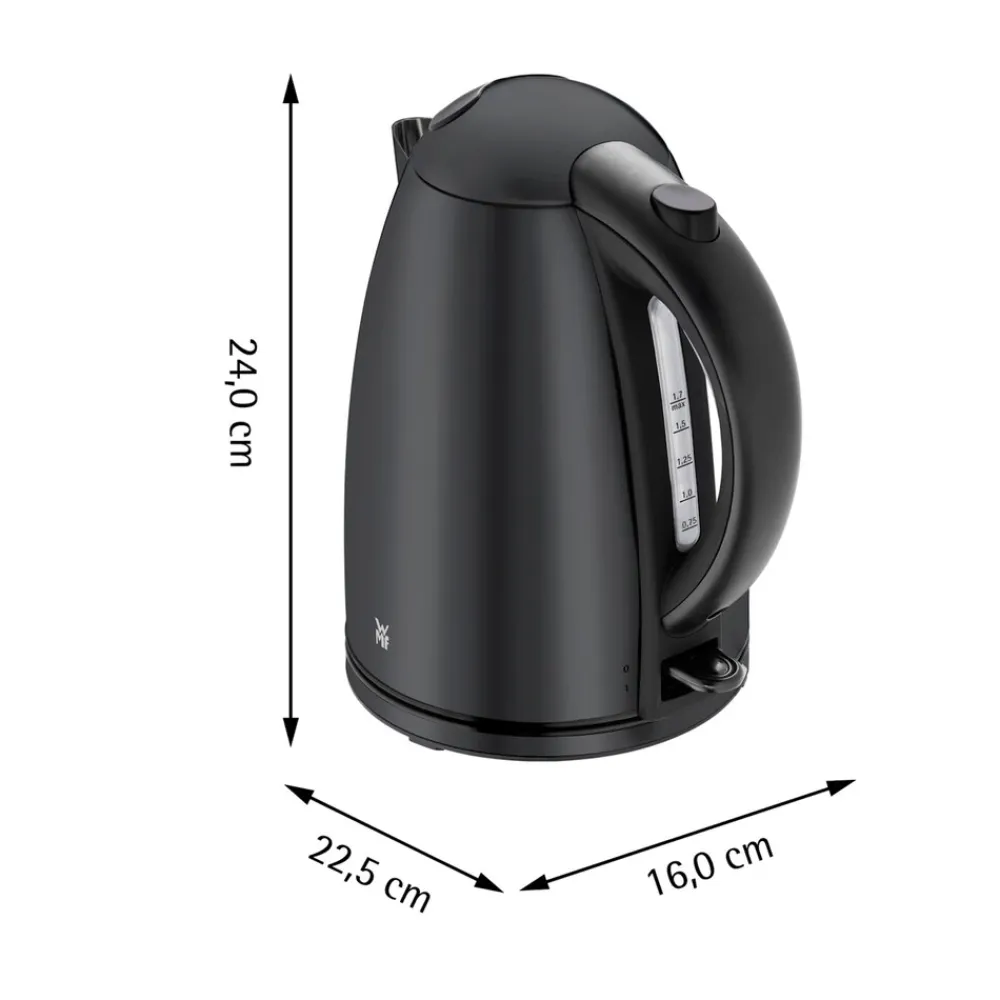 WMF Stelio Deep Black Wasserkocher (1,7 Liter, 2400 Watt)