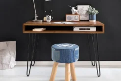 Wohnling Schreibtisch BAGLI Massivholz Braun 110 x 60 x 76 cm Hot