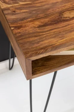 Wohnling Schreibtisch BAGLI Massivholz Braun 110 x 60 x 76 cm Hot
