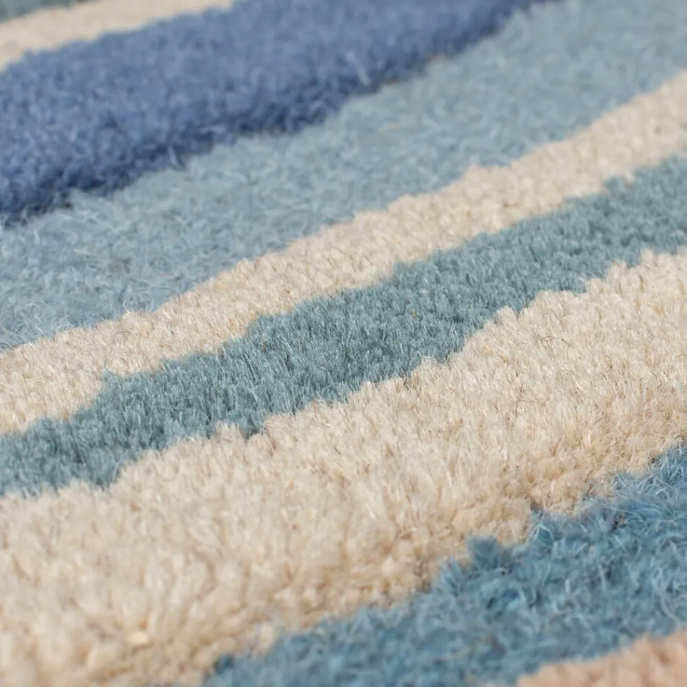 Wollteppich abstrakt Blau-Bunt 120 x 170 cm - DERWENT | ^ KADIMA DESIGN Clearance