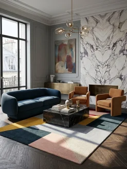 Wollteppich geometrisch Bunt 120 x 170 cm - DEBEN | ^ KADIMA DESIGN Outlet