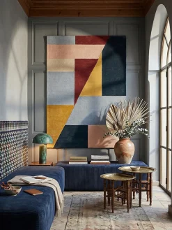 Wollteppich geometrisch Bunt 120 x 170 cm - DEBEN | ^ KADIMA DESIGN Outlet