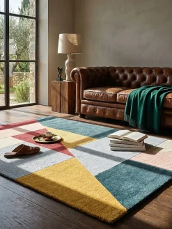 Wollteppich geometrisch Bunt 120 x 170 cm - DEBEN | ^ KADIMA DESIGN Outlet