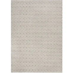 KADIMA DESIGN Wollteppich geometrisch 80 x 150 cm - ROTHER | Hellgrau Clearance