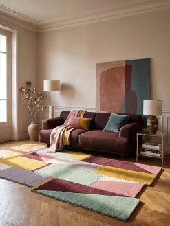 Wollteppich geometrisch Pastell-Bunt 120 x 180 cm - HALLEIN | Kadima ^ KADIMA DESIGN Sale