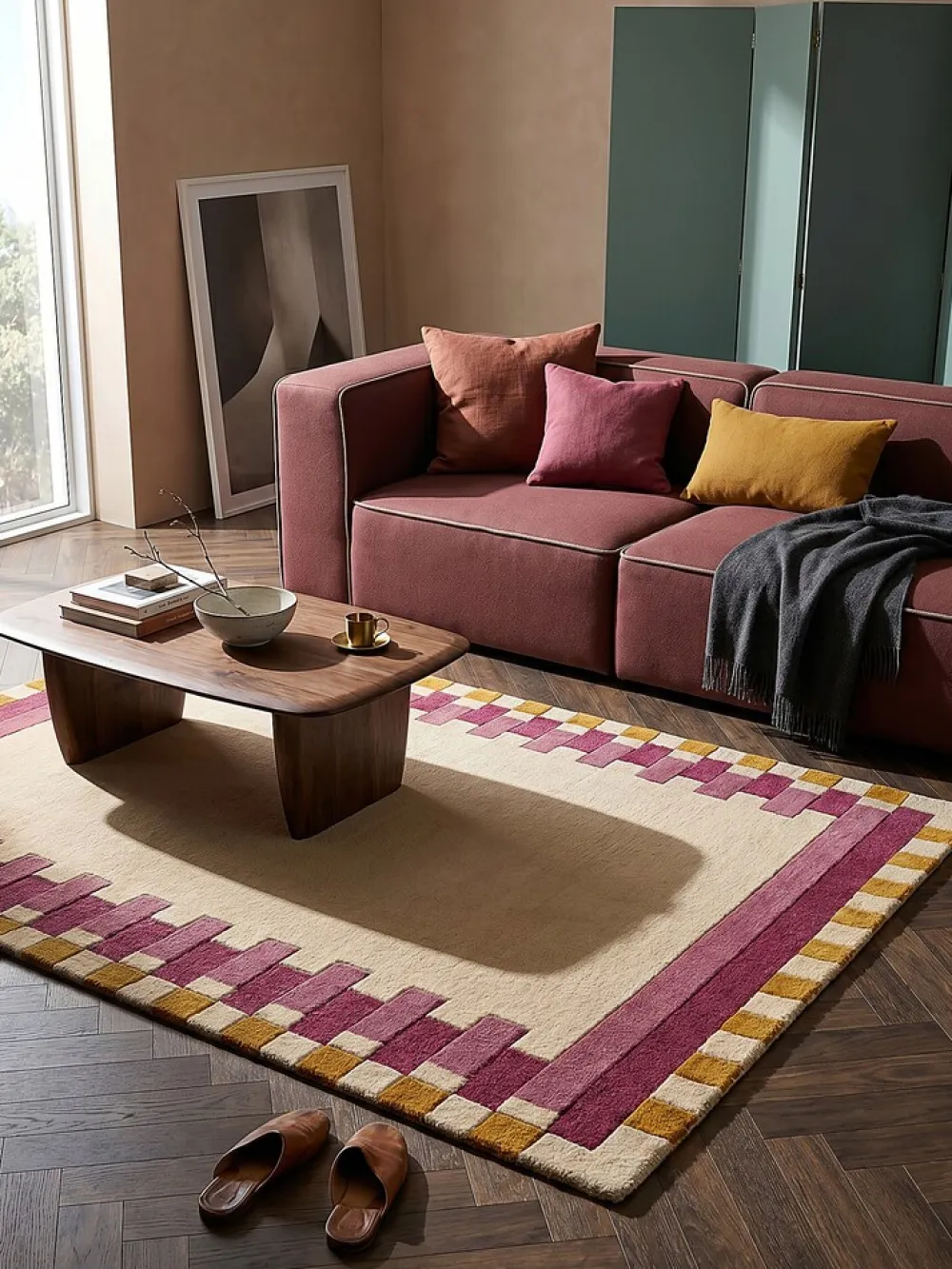 Wollteppich geometrisch 120 x 170 cm - WENSUM | Kadima ^ KADIMA DESIGN Best