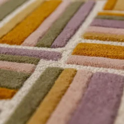 KADIMA DESIGN Wollteppich Hoch-Tief Flieder 140 x 200 cm - SOAR | Rosa Hot