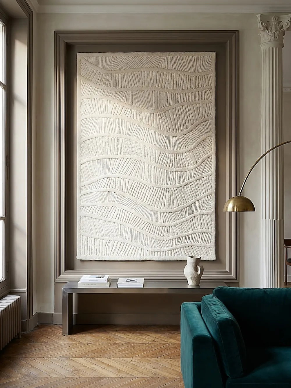 Wollteppich minimalistisch Weiß 160 x 230 cm - CARVE | ^ KADIMA DESIGN Hot