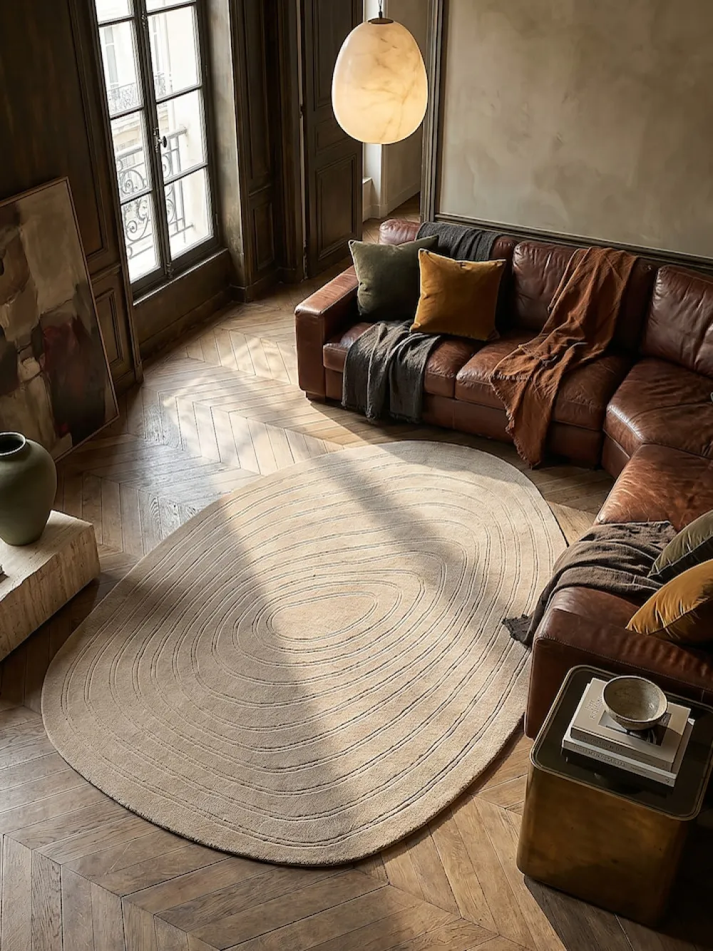 Wollteppich oval 160 x 230 cm - PARRET | ^ KADIMA DESIGN Online
