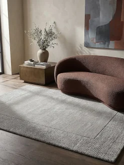 Wollteppich uni Grau meliert 120 x 170 cm - MOLE | ^ KADIMA DESIGN