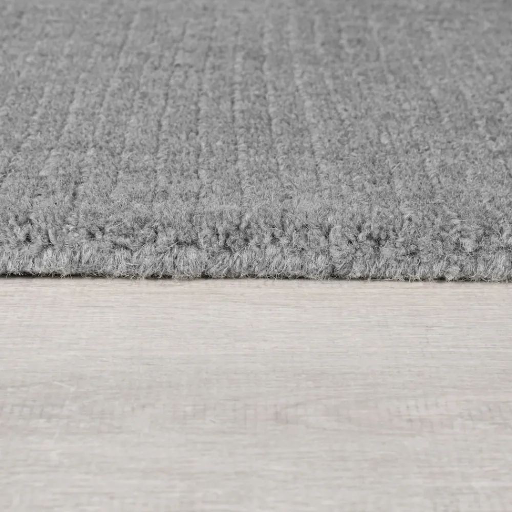 Wollteppich uni Grau meliert 120 x 170 cm - MOLE | ^ KADIMA DESIGN