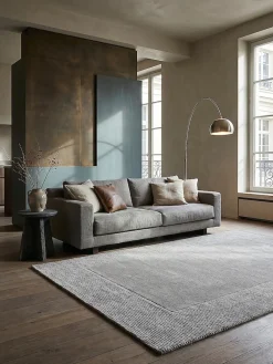 Wollteppich uni Grau meliert 120 x 170 cm - MOLE | ^ KADIMA DESIGN