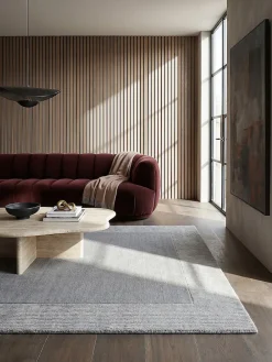 Wollteppich uni Grau meliert 120 x 170 cm - MOLE | ^ KADIMA DESIGN