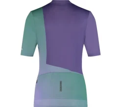Woman'  UMIRE hort leeve Jerey, Purple Green ^ Shimano