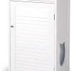 WONDERMAKE® Katzenschrank für Katzentoilette groß hoch aus Holz, Katzenklo-Schrank Kommode mit Schublade und Tür geschlossen, Design Katzen-Haus Toilette Klo XL, 51 x 46 x 96 cm, weiß New