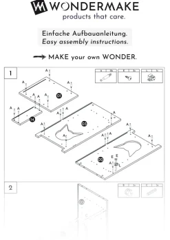WONDERMAKE® Katzenschrank für Katzentoilette groß hoch aus Holz, Katzenklo-Schrank Kommode mit Schublade und Tür geschlossen, Design Katzen-Haus Toilette Klo XL, 51 x 46 x 96 cm, weiß New