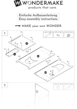 WONDERMAKE® Katzenschrank für Katzentoilette groß hoch aus Holz, Katzenklo-Schrank Kommode mit Schublade und Tür geschlossen, Design Katzen-Haus Toilette Klo XL, 51 x 46 x 96 cm, weiß New