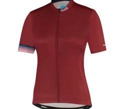 W's MIZUKI Short Sleeve Jersey,   Matte Brown ^ Shimano Hot