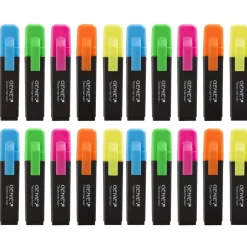 20x Textmarker 5 Farben Neon Marker Set Highlighter Stifte Leuchtmarker ^ Genie New