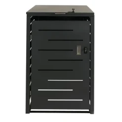 XL 1er-/2er-Mülltonnenverkleidung -E83, Mülltonnenbox, erweiterbar 116x71x98cm ~ anthrazit, Stahl 39kg ^ MCW New