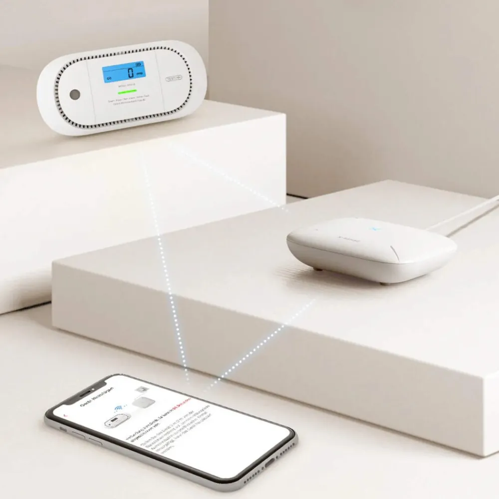 X-Sense XC01-M intelligenter vernetzter RF-Funk-Kohlenmonoxid Melder mit LCD-Anzeige ^ Inkovideo New