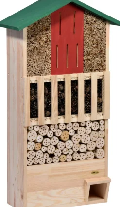 Dobar XXL Insektenhotel-Wand mit integriertem Igelhaus und Schmetterlingskasten Hot