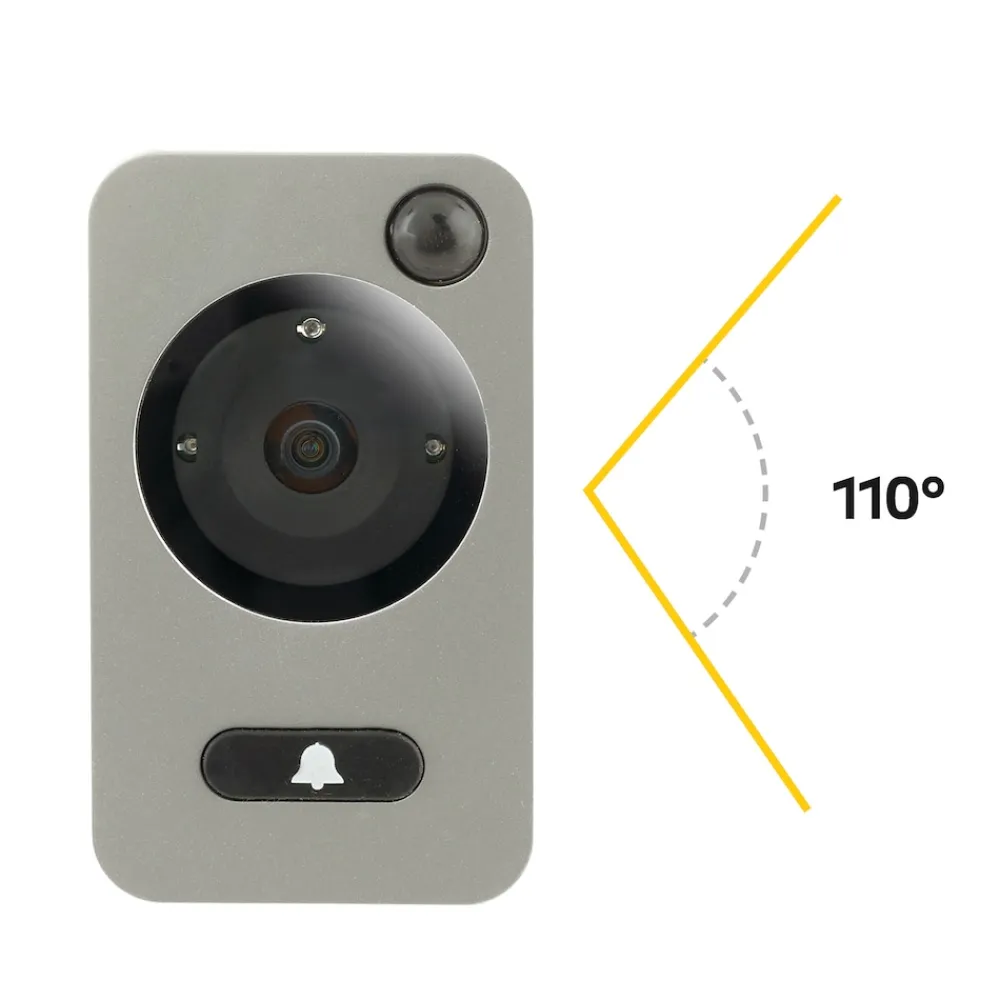 Digital Door Spy DDV 5800, 4.3" Display (Silber) mit Motion Detection, Doorbell & Night Vision ^ Yale Sale