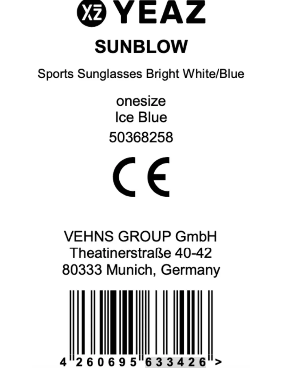 Sport-Sonnenbrille Bright White/Blue SUNBLOW ^ YEAZ Best