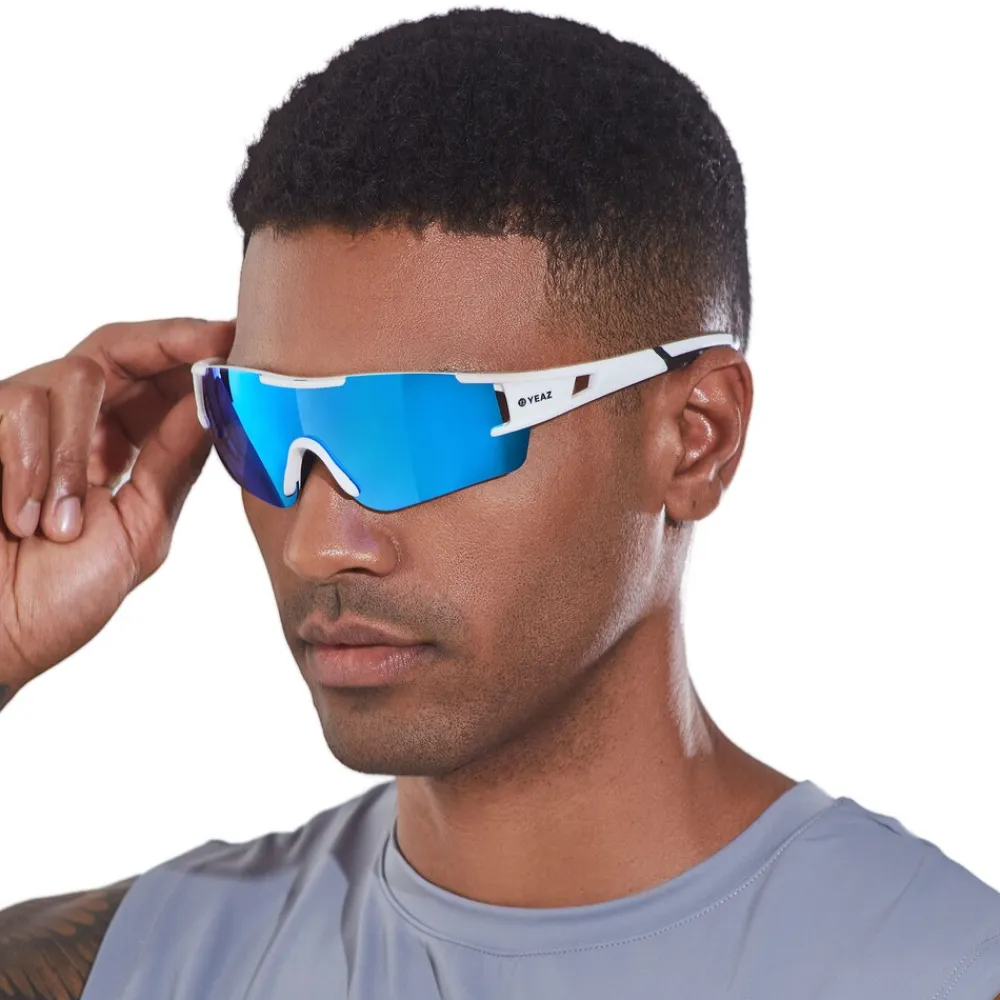 Sport-Sonnenbrille Bright White/Blue SUNBLOW ^ YEAZ Best