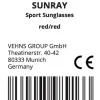 YEAZ Sport-Sonnenbrille rot/schwarz/rot SUNRAY Sale