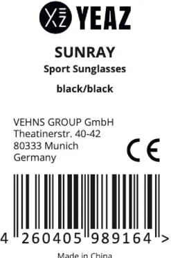 Sport-Sonnenbrille schwarz/polarisiert SUNRAY ^ YEAZ New
