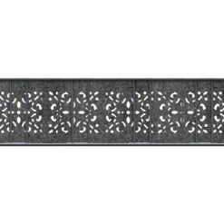 Sichtschutzstreifen Design Vlies Ornament für Doppelstabmatten Anthrazit 2,6m ^ zaun|zu® Best