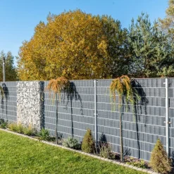 zaun|zu® Sichtschutzstreifen Rattan für Doppelstabmatten UV-beständig Anthrazit 10x 2,55m Schwarzbraun Hot