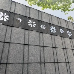 Sichtschutzstreifen Design Vlies Dekor Sonnenblume Einzelstreifen 2,55m ^ zaun|zu® Discount