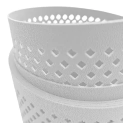 zaun|zu® Sichtschutzstreifen Premium Gelocht Diamant-Muster für Doppelstabmatten Weiß 2,55 m Bordeauxrot Clearance