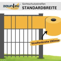 Sichtschutzstreifen DELUX-P Einzelstreifen Wabenstruktur Anthrazit 2,55m ^ zaun|zu®
