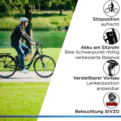 Zündapp Green 2.7 E Bike Damenfahrrad 28 Zoll 150 - 175 cm mit 3 Gang Nabenschaltung Rücktritt Pedelec Hollandrad Citybike Nabenmotor grau Clearance