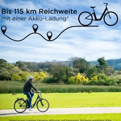 Zündapp Green 2.7 E Bike Damenfahrrad 28 Zoll 150 - 175 cm mit 3 Gang Nabenschaltung Rücktritt Pedelec Hollandrad Citybike Nabenmotor grau Clearance