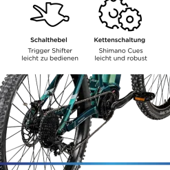X1000 E Bike Mountainbike Fully 29 Zoll 10 Gänge Pedelec Herren 165 - 190 cm Elektrofahrrad 730Wh ^ Zündapp